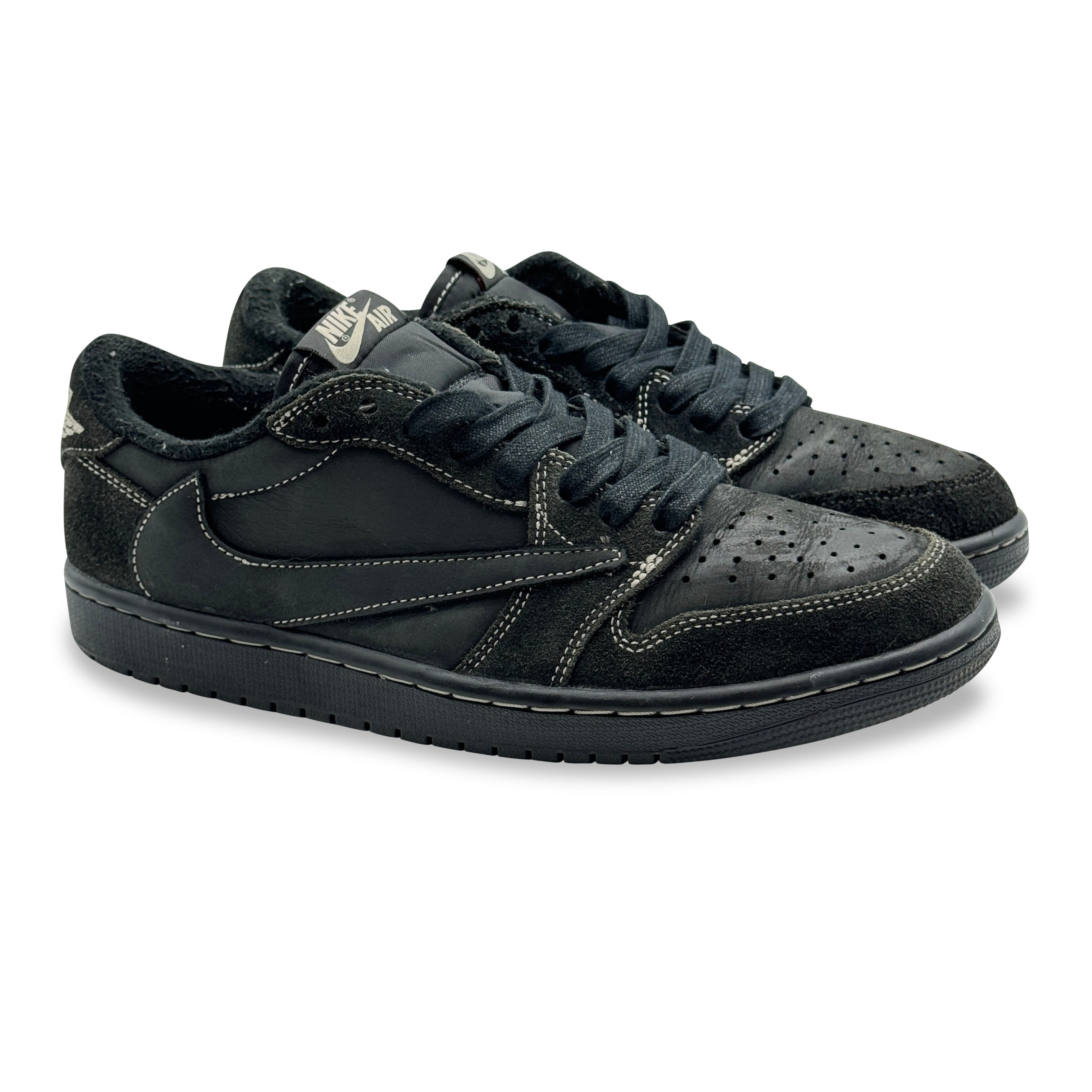 8 US - JORDAN 1 LOW TRAVIS SCOTT BLACK PHANTOM W BOX 2022 – curatedvan