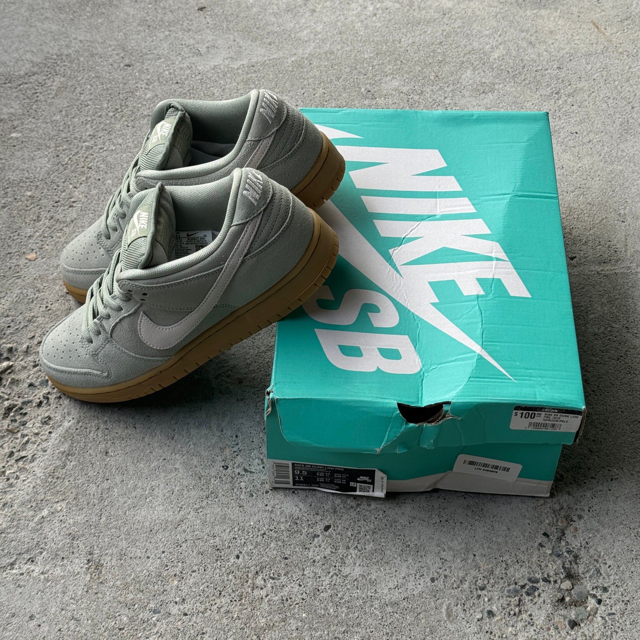 9.5 US - NIKE SB DUNK LOW JADE HORIZON 2019