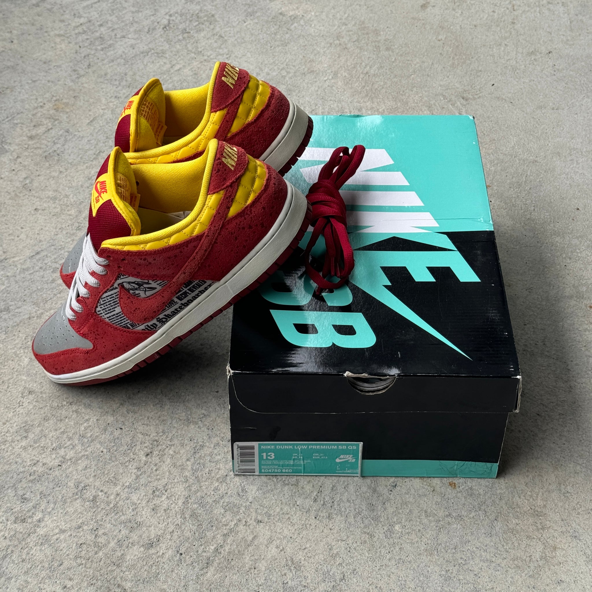 13 US - NIKE SB DUNK LOW CRAWFISH W BOX 2014