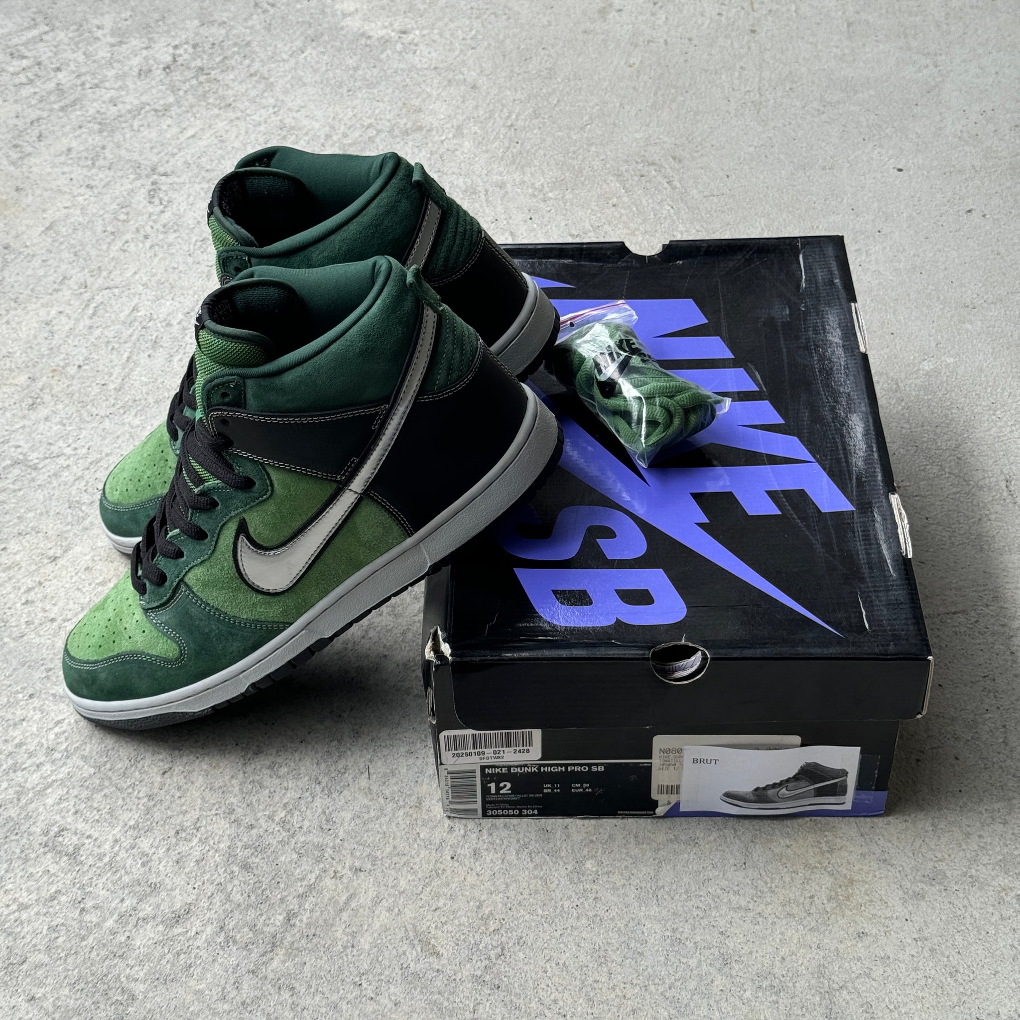 12 US - NIKE SB DUNK HIGH BRUT W BOX 2007