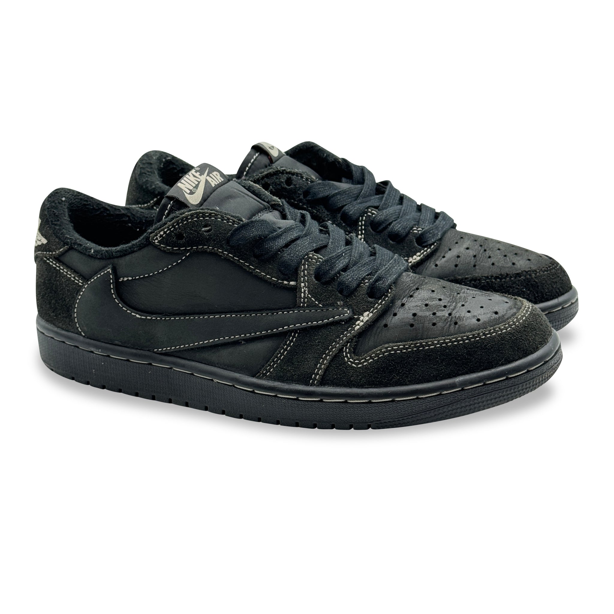 8 US - JORDAN 1 LOW TRAVIS SCOTT BLACK PHANTOM W BOX 2022