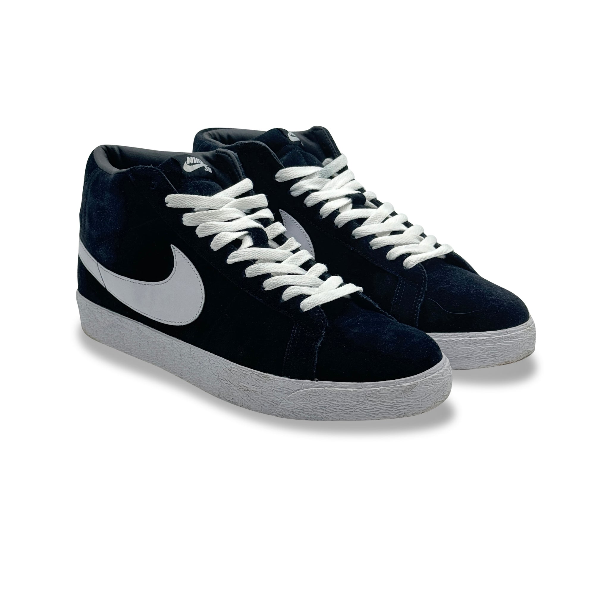 12 US - NIKE SB BLAZER HIGH BLACK/WHITE W BOX 2009