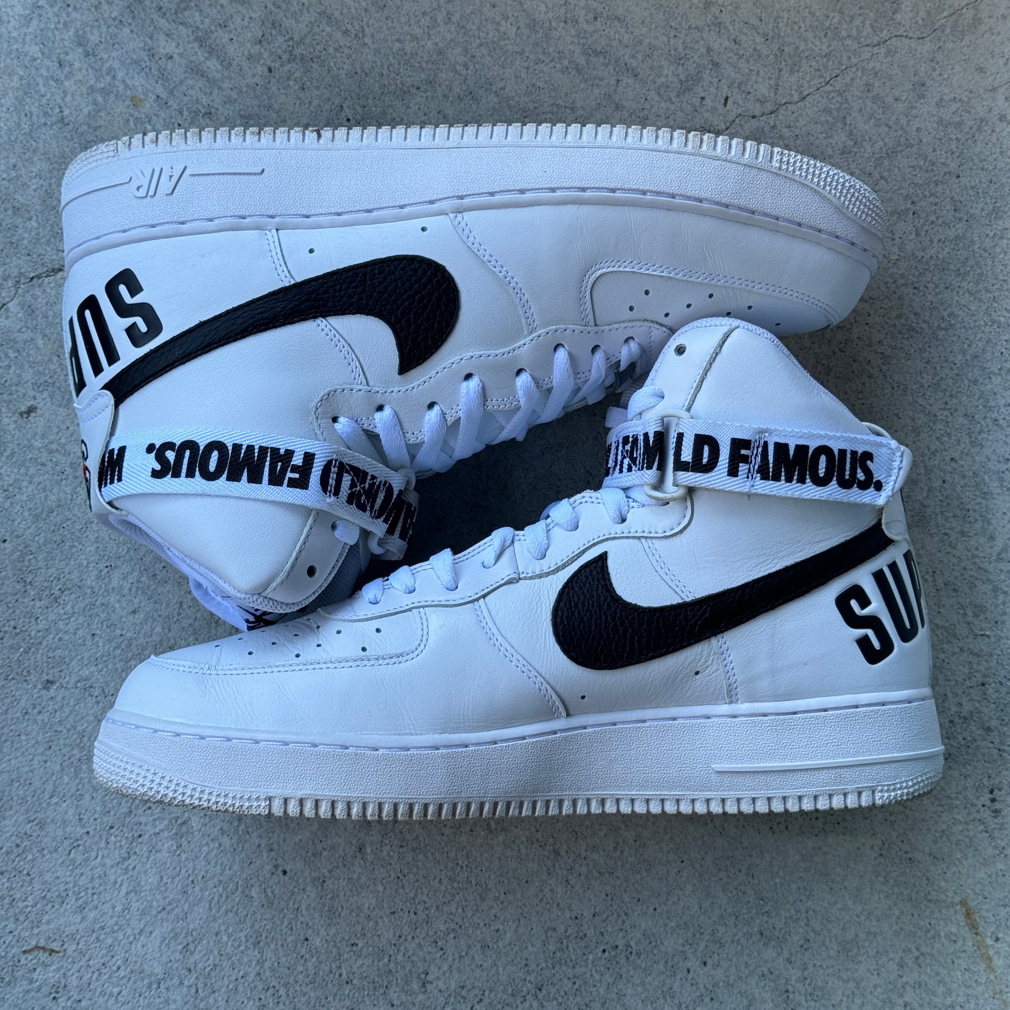 13 US - NIKE AIR FORCE 1 HIGH SUPREME WORLD FAMOUS W BOX 2014
