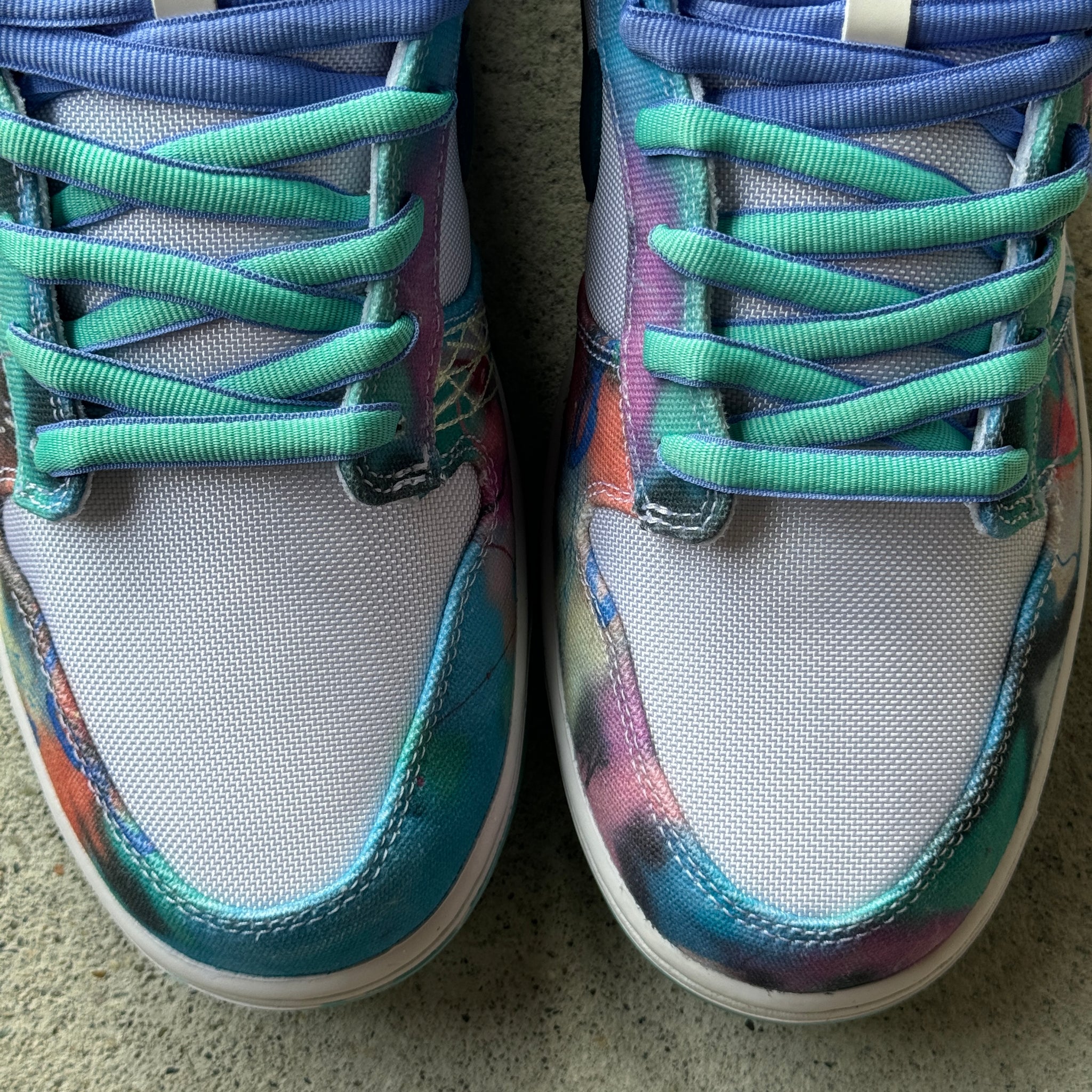 13 US - DS NIKE SB DUNK LOW FUTURA BLEACHED AQUA W BOX 2024