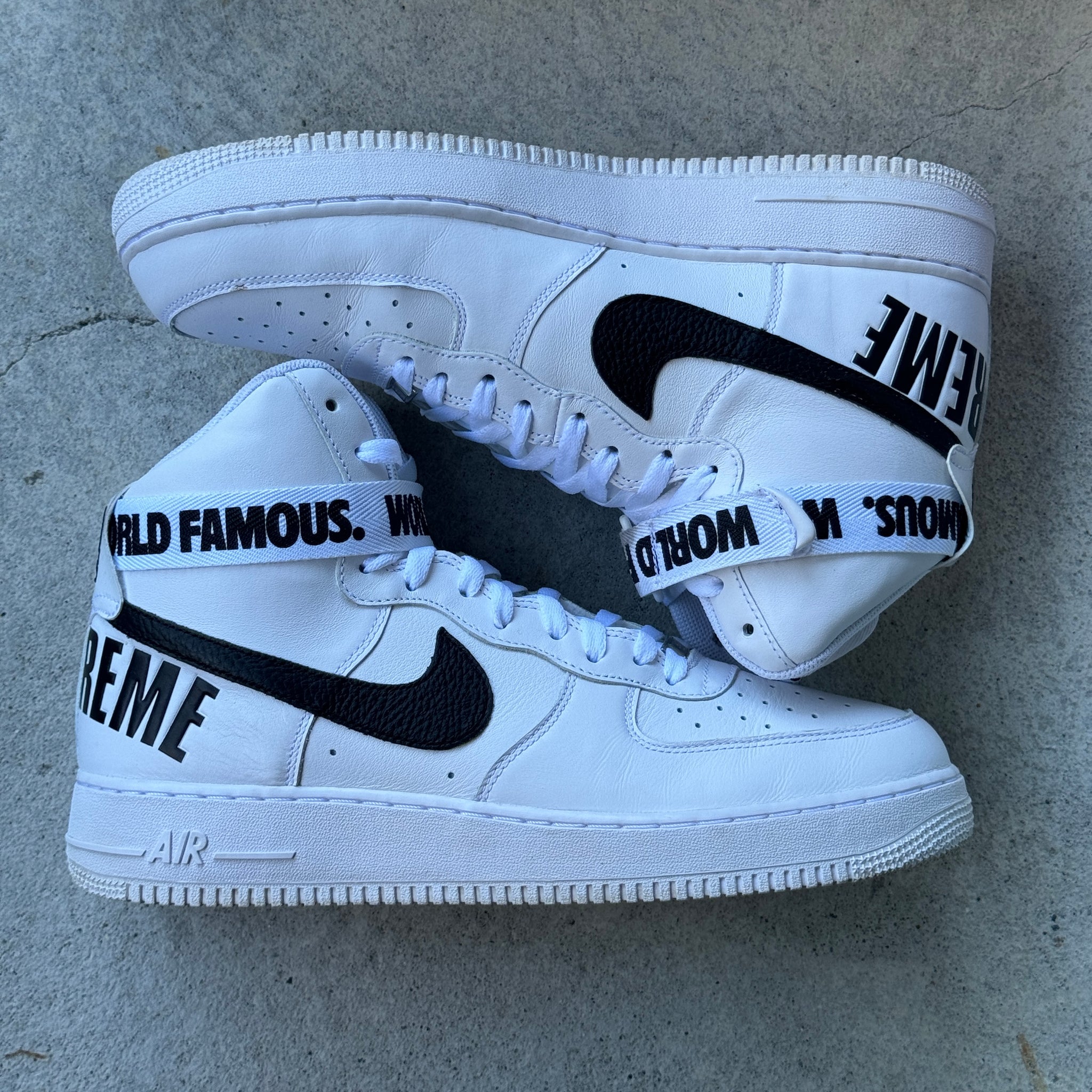 13 US - NIKE AIR FORCE 1 HIGH SUPREME WORLD FAMOUS W BOX 2014
