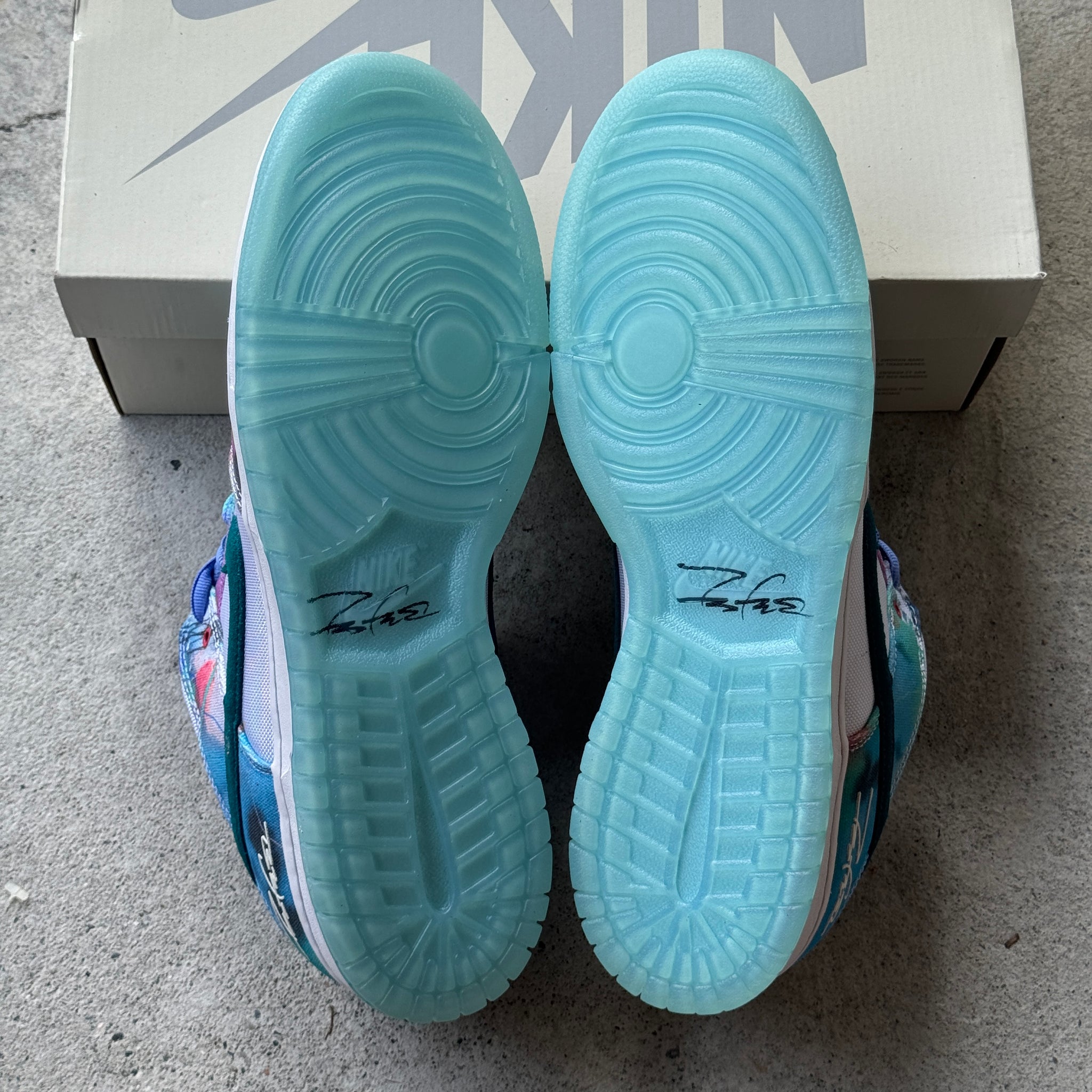 13 US - DS NIKE SB DUNK LOW FUTURA BLEACHED AQUA W BOX 2024