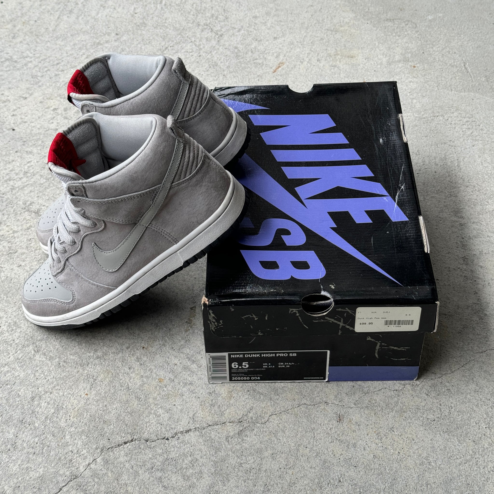 6.5 US - NIKE SB DUNK HIGH PEEWEE HERMAN W BOX