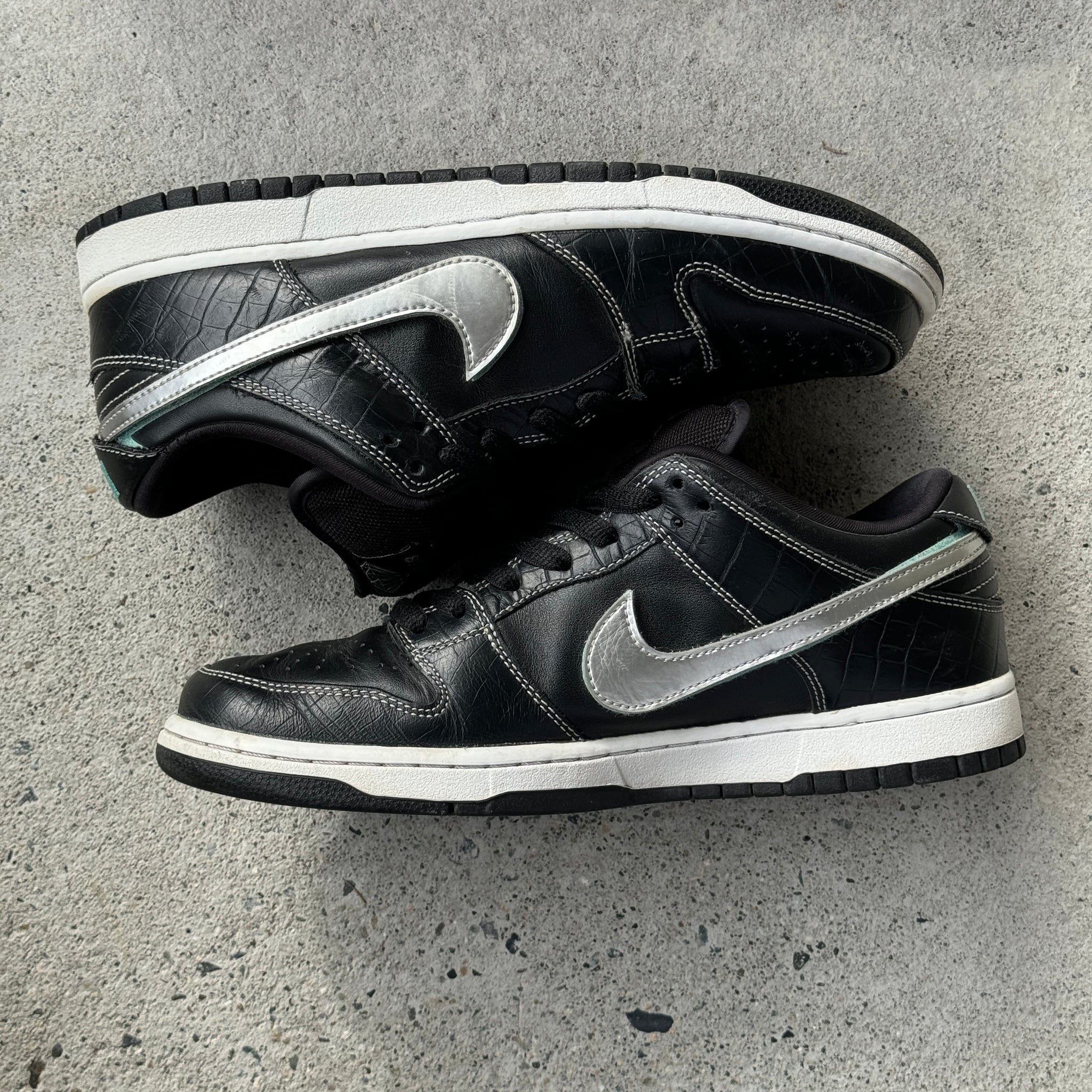 9.5 US - NIKE SB DUNK LOW BLACK DIAMOND W BOX 2018