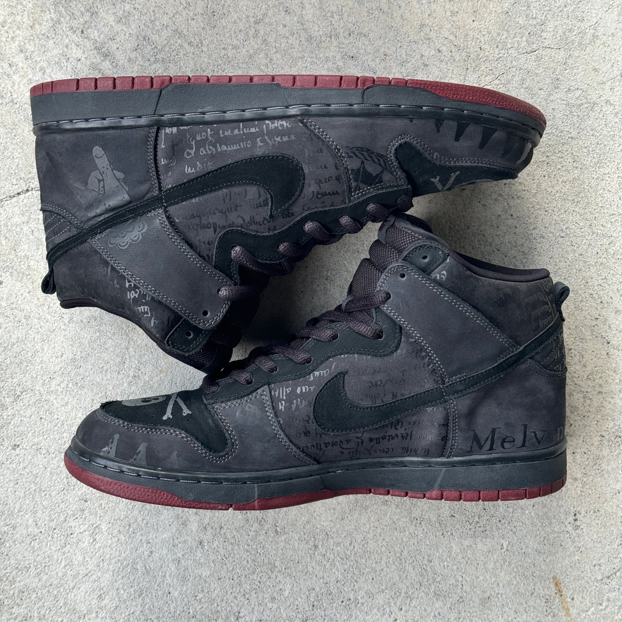 13 US - NIKE SB DUNK HIGH MELVIN BLACK W BOX 2005