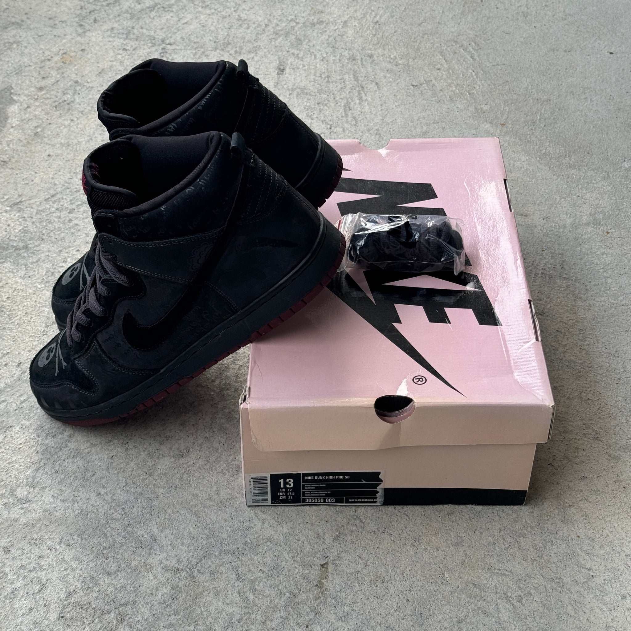 13 US - NIKE SB DUNK HIGH MELVIN BLACK W BOX 2005