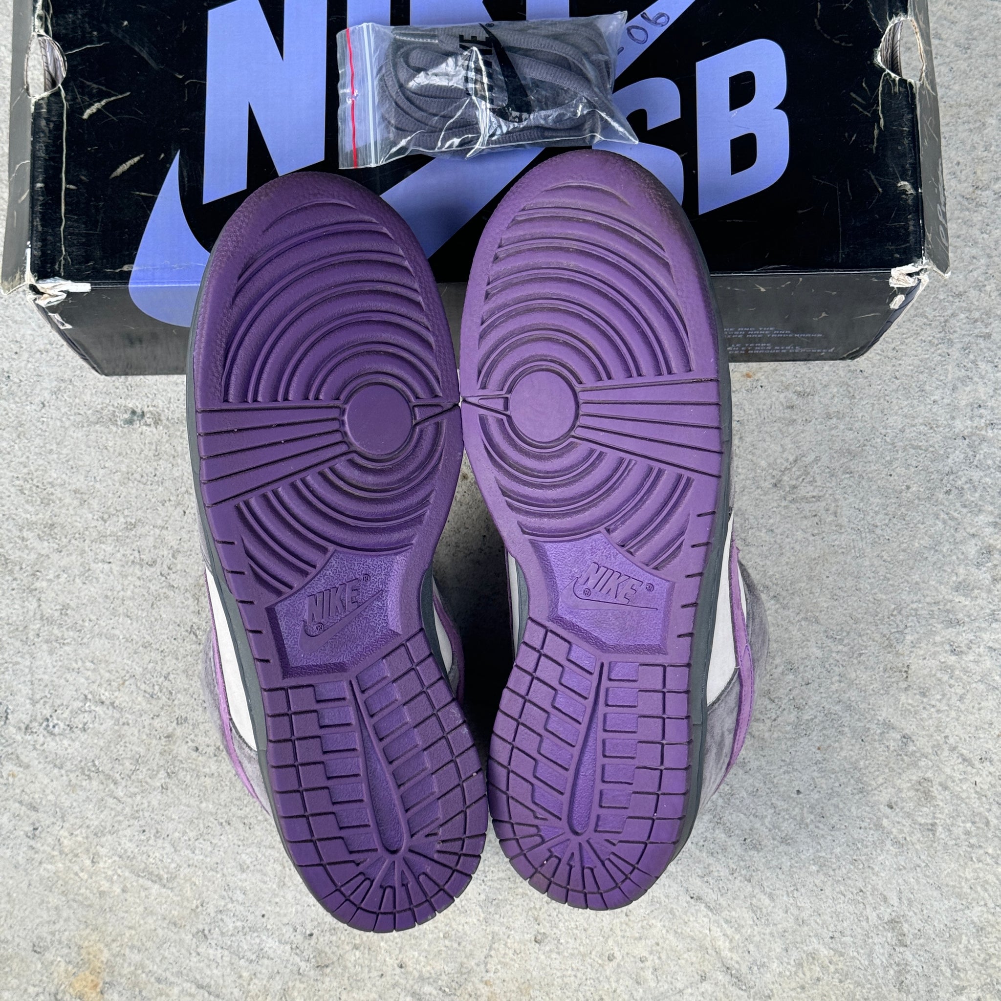 13 US - NIKE SB DUNK LOW PURPLE PIGEON W BOX 2006