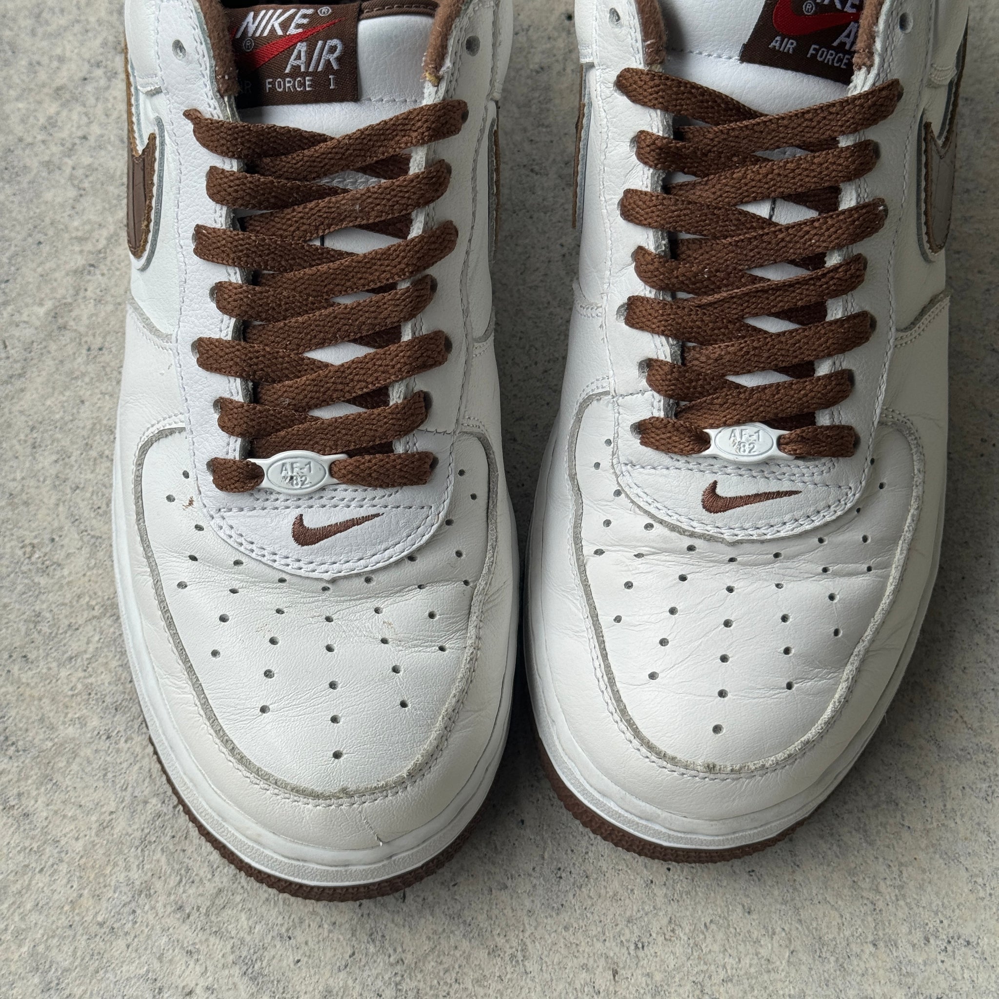 9.5 US - NIKE AIR FORCE 1 NYC WHITE/BROWN CROC 2003