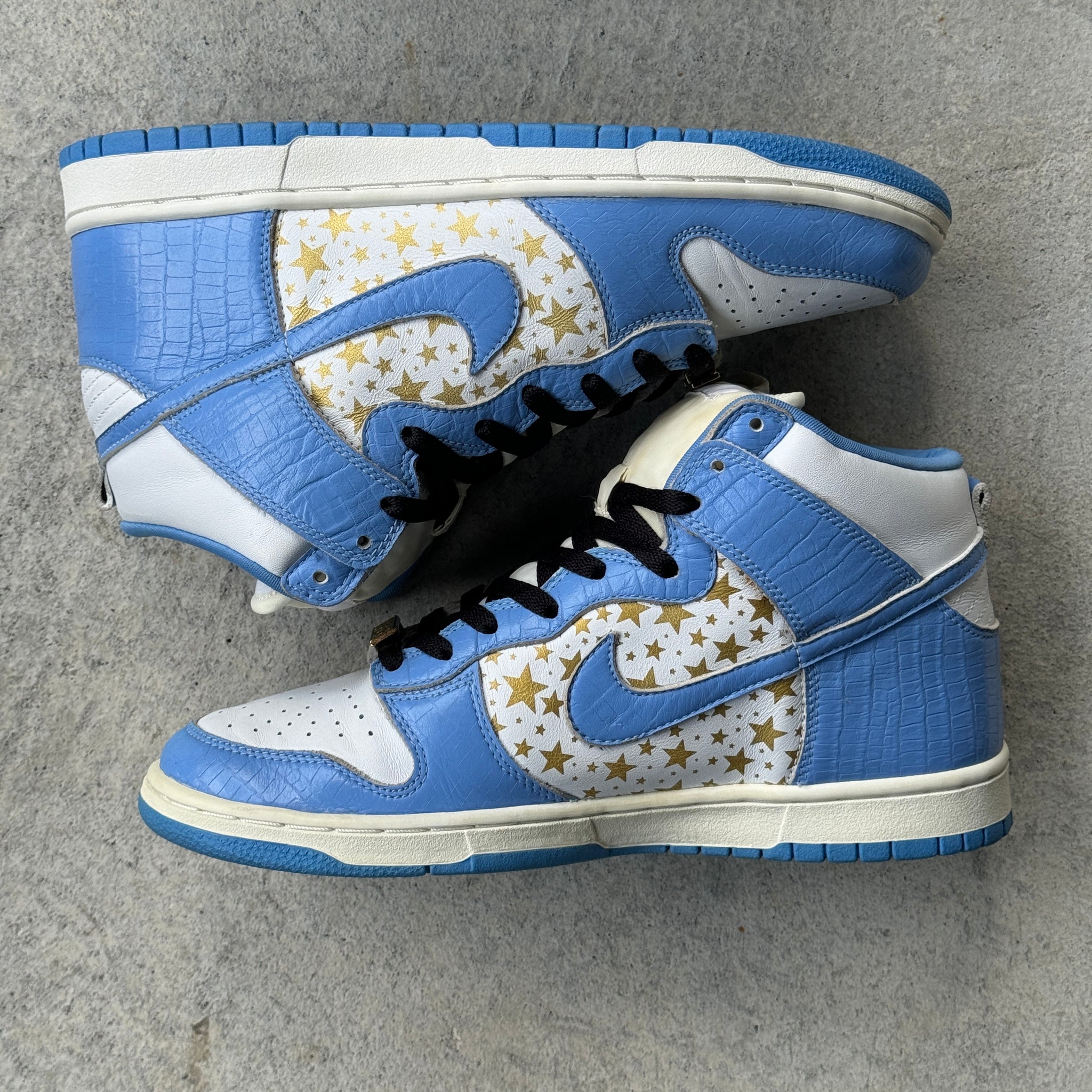 10.5 US - NIKE SB DUNK HIGH SUPREME BLUE STARS W BOX