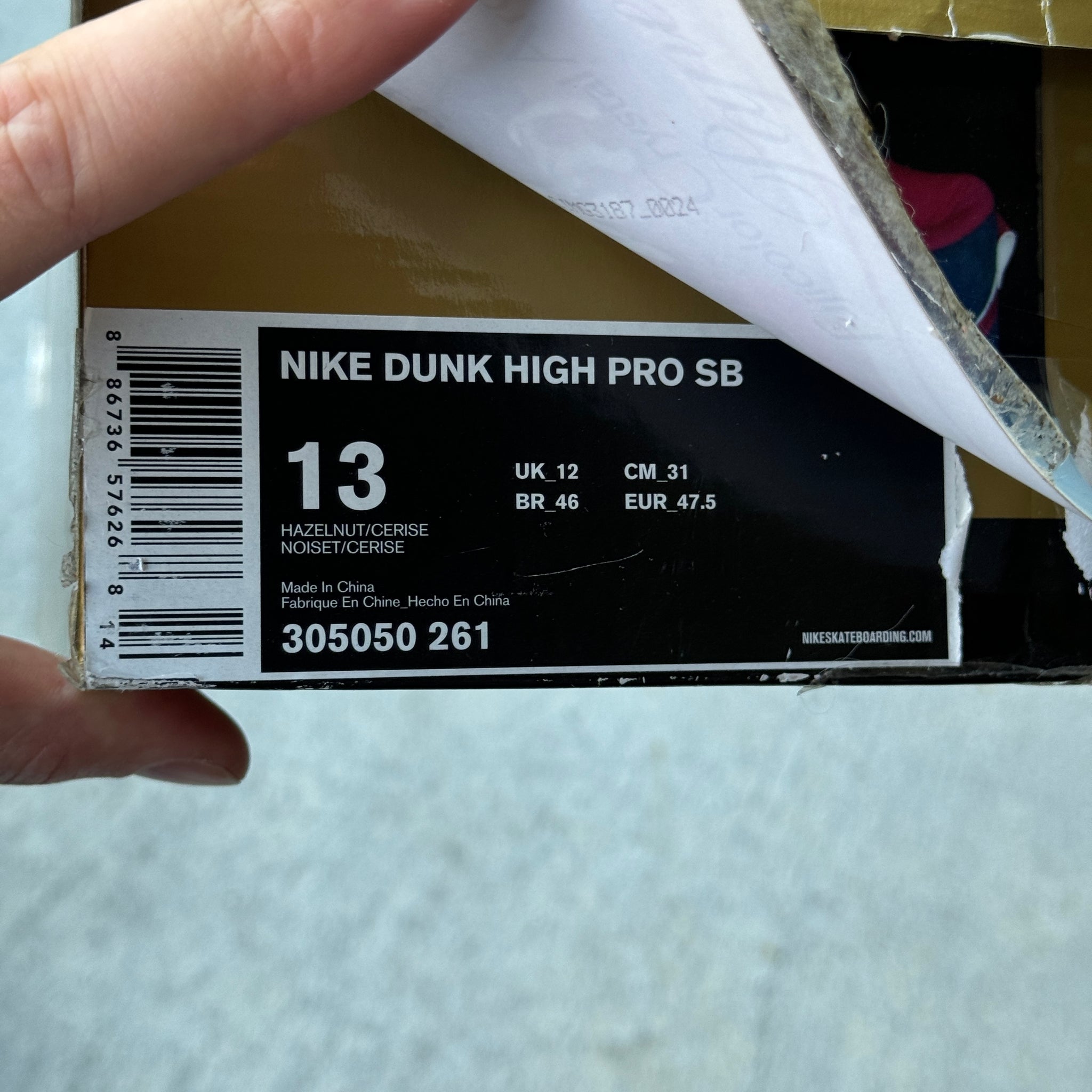 13 US - DS NIKE SB DUNK HIGH "MR TODD BRATRUD W BOX 2008