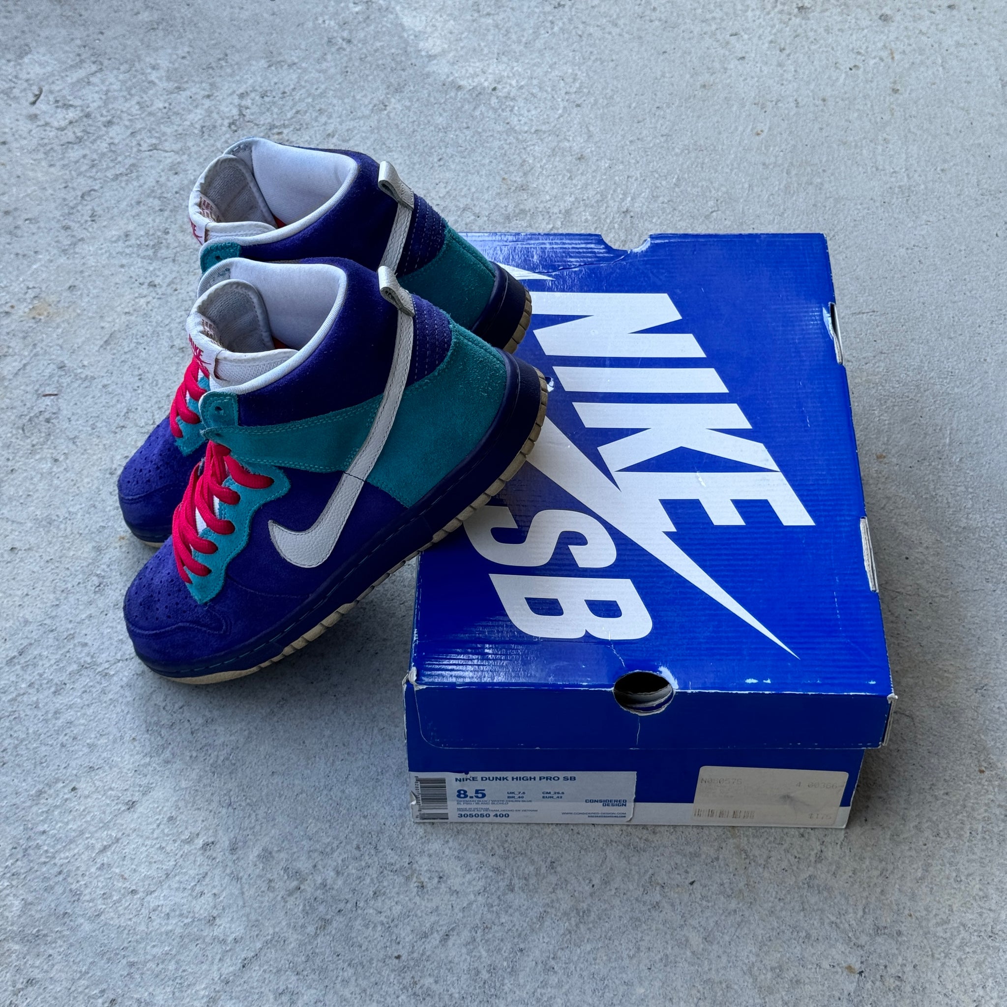 8.5 US NIKE SB DUNK HIGH OCEANIC AIRLINES W BOX 2010 curatedvan