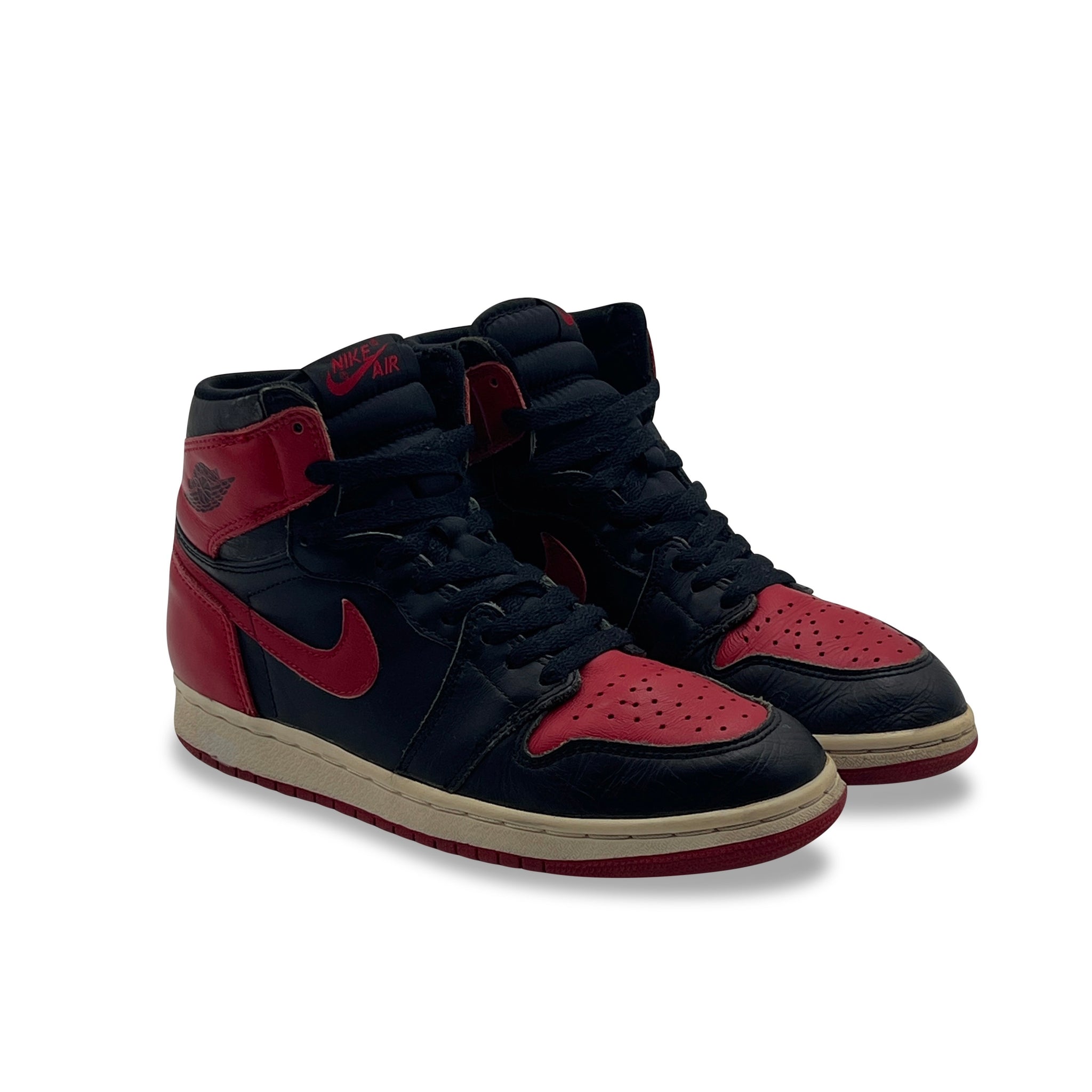 8 US - JORDAN 1 BLACK/RED W BOX 1995