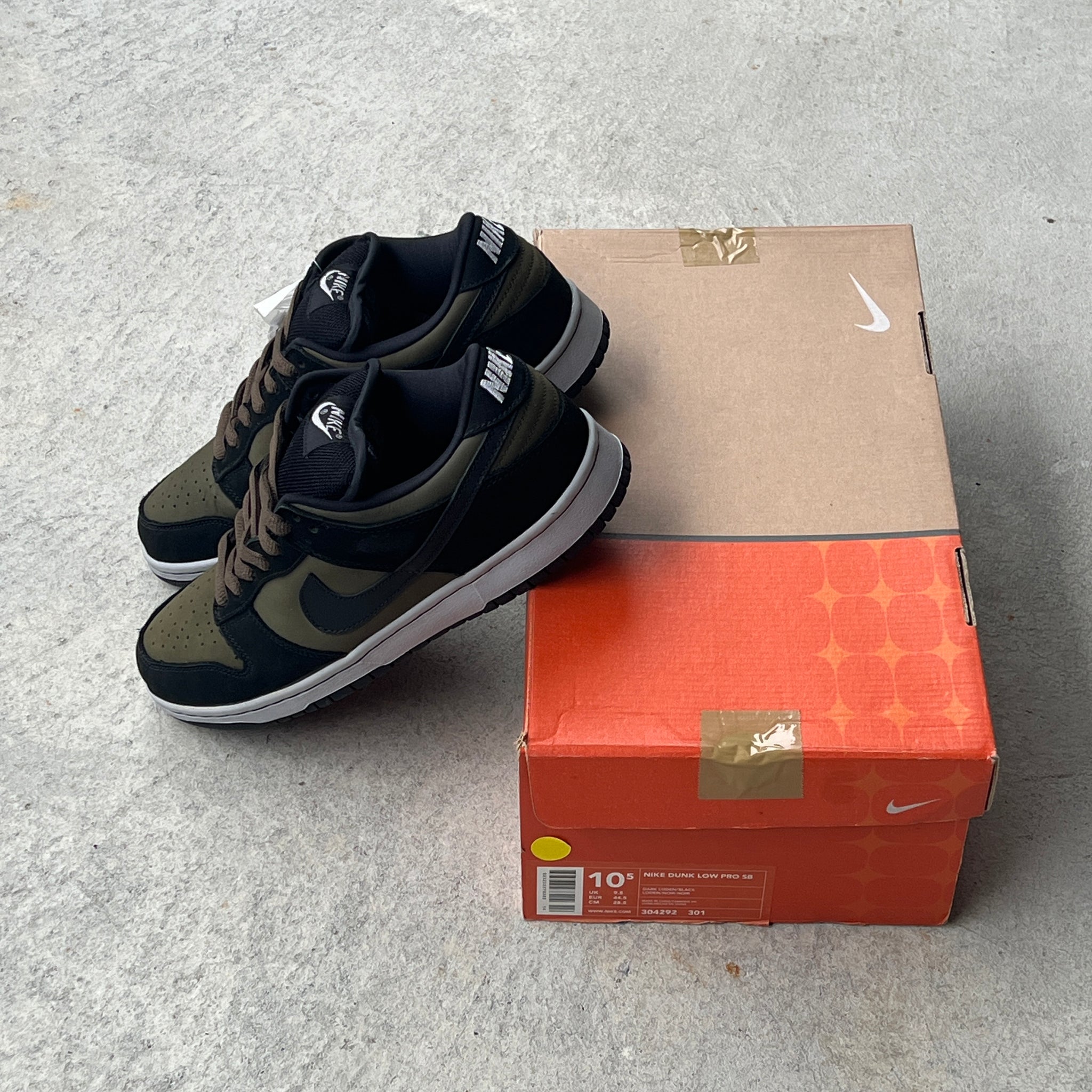 10.5 US - DS NIKE SB DUNK LOW LODEN W BOX 2002