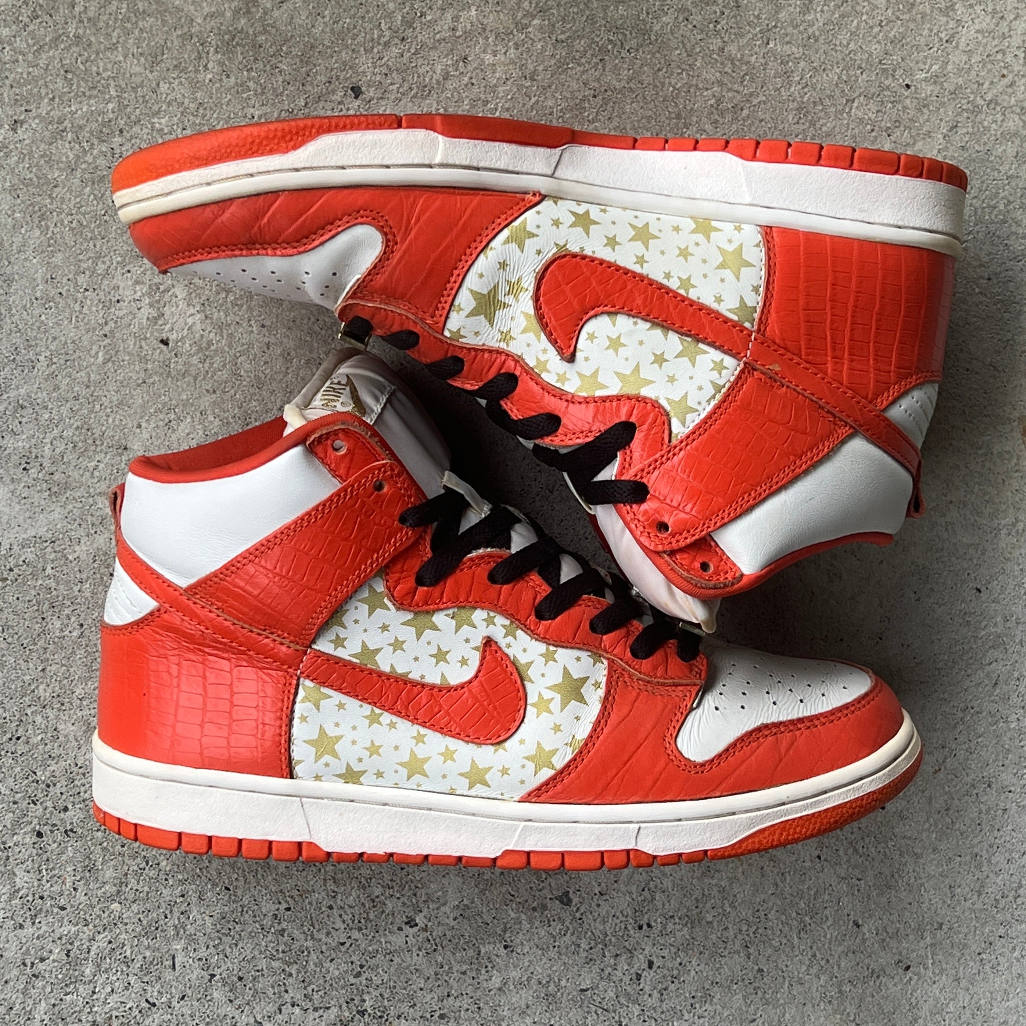 9.5 US - NIKE SB DUNK HIGH SUPREME ORANGE STARS 2003 – curatedvan